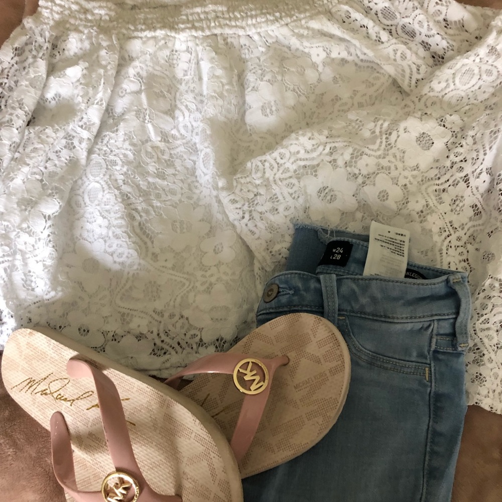 Hollister high rise jean leggings light wash